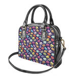 Cute Macarons Pattern Print Shoulder Handbag
