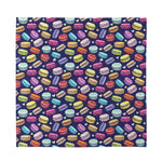 Cute Macarons Pattern Print Silk Bandana