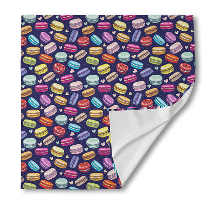 Cute Macarons Pattern Print Silk Bandana