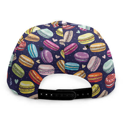 Cute Macarons Pattern Print Snapback Cap