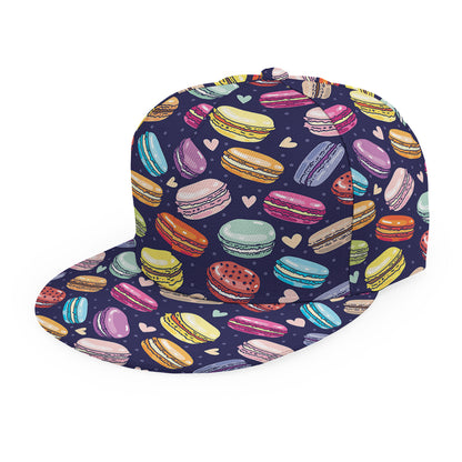 Cute Macarons Pattern Print Snapback Cap