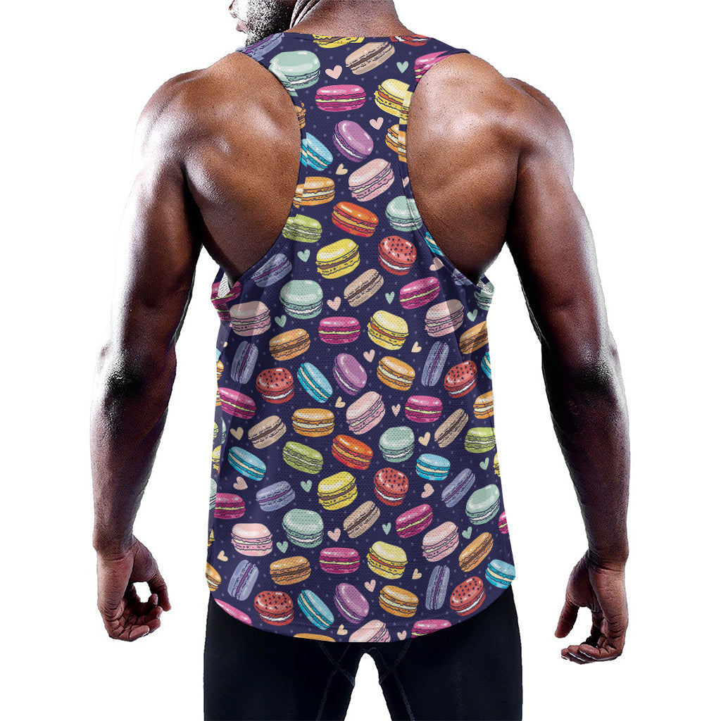 Cute Macarons Pattern Print Training Tank Top
