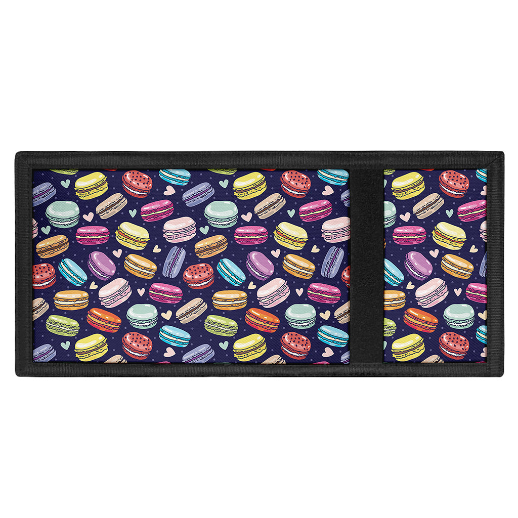 Cute Macarons Pattern Print Trifold Wallet