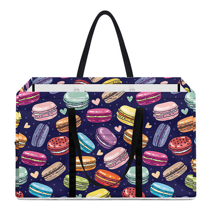 Cute Macarons Pattern Print Utility Tote Bag