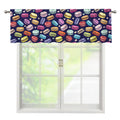 Cute Macarons Pattern Print Window Valance