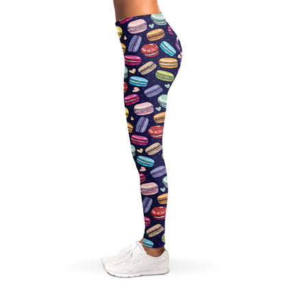 Cute Macarons Pattern Print Women's Leggings