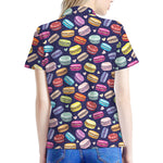 Cute Macarons Pattern Print Women's Polo Shirt