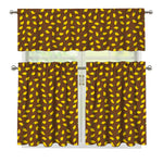 Cute Mango Pattern Print 3 Piece Kitchen Curtains