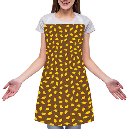Cute Mango Pattern Print Adjustable Apron