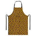 Cute Mango Pattern Print Bib Apron With Pocket