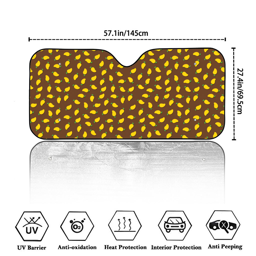 Cute Mango Pattern Print Car Windshield Sun Shade