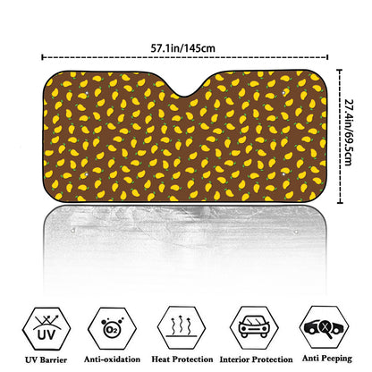 Cute Mango Pattern Print Car Windshield Sun Shade