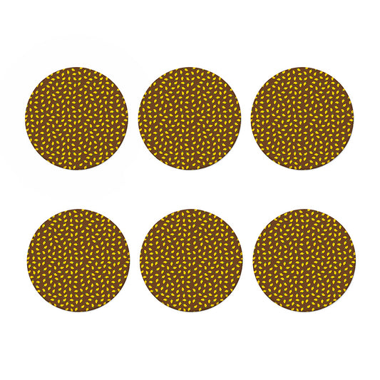 Cute Mango Pattern Print Coaster Set