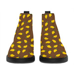 Cute Mango Pattern Print Flat Ankle Boots
