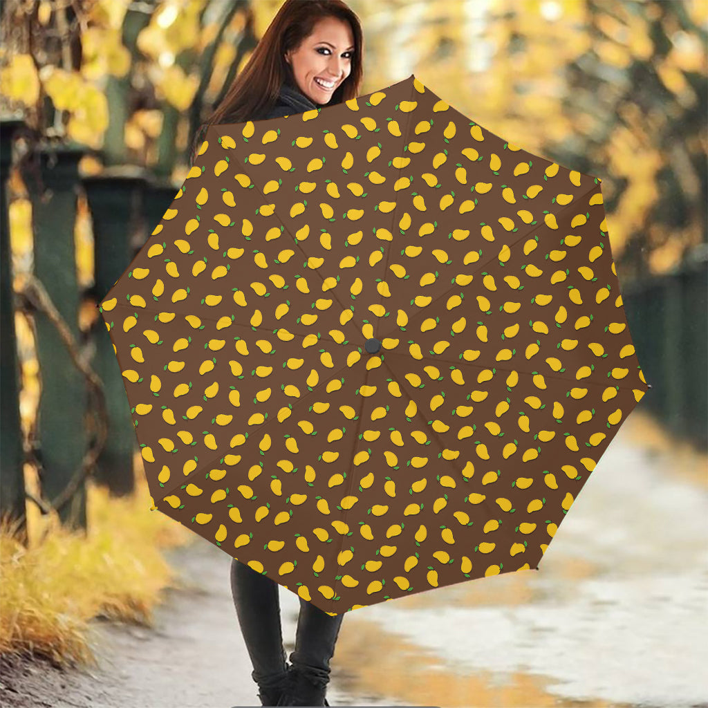 Cute Mango Pattern Print Foldable Umbrella