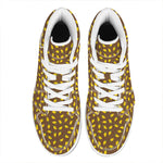 Cute Mango Pattern Print High Top Leather Sneakers