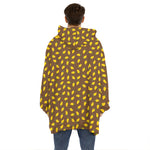Cute Mango Pattern Print Hoodie Blanket