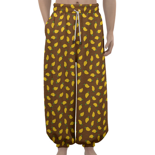 Cute Mango Pattern Print Lantern Pants