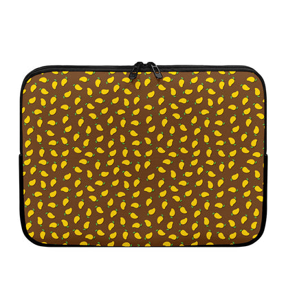 Cute Mango Pattern Print Laptop Sleeve