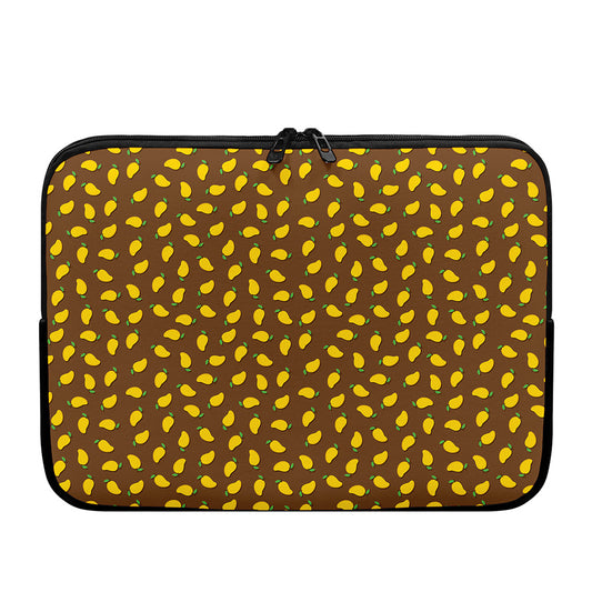 Cute Mango Pattern Print Laptop Sleeve