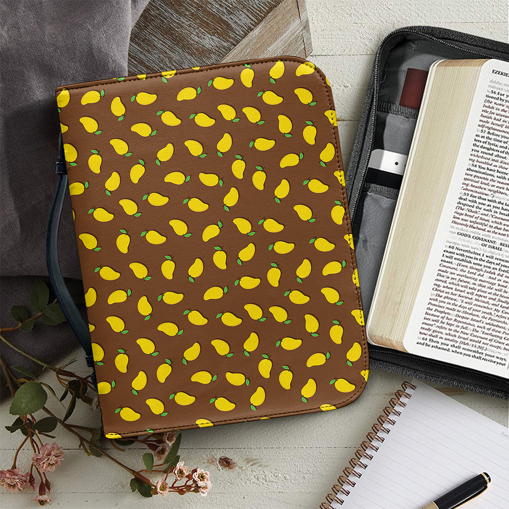 Cute Mango Pattern Print Leather Bible Cover