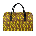 Cute Mango Pattern Print Leather Duffle Bag