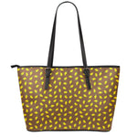 Cute Mango Pattern Print Leather Tote Bag
