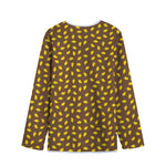 Cute Mango Pattern Print Long Sleeve Short Coat