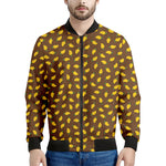 Cute Mango Pattern Print Men's Bomber Jacket