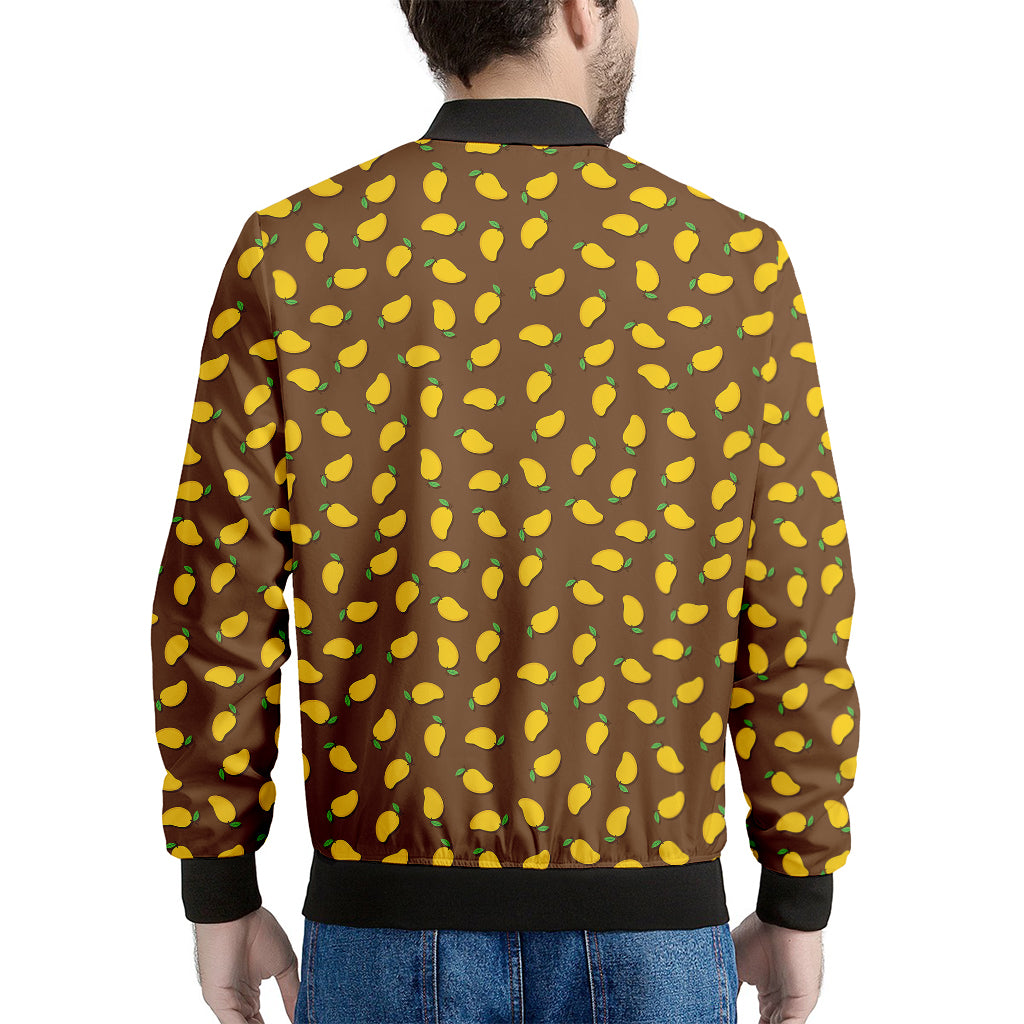 Cute Mango Pattern Print Men's Bomber Jacket