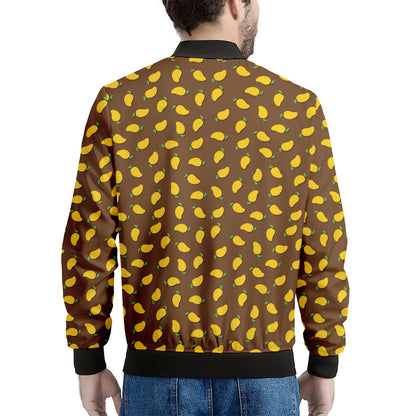 Cute Mango Pattern Print Men's Bomber Jacket