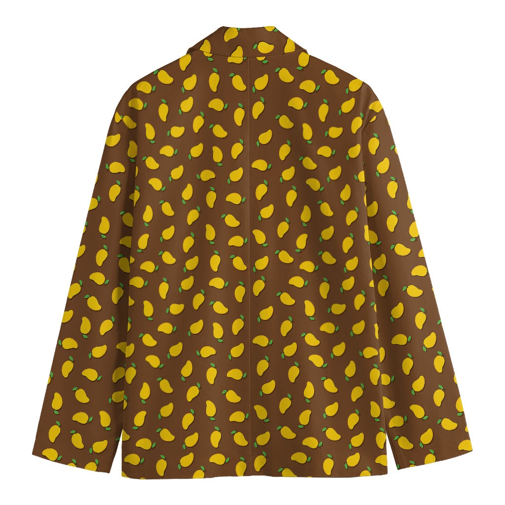 Cute Mango Pattern Print Men's Cotton Blazer