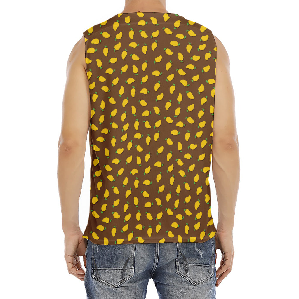 Cute Mango Pattern Print Men's Fitness Tank Top