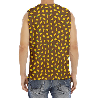 Cute Mango Pattern Print Men's Fitness Tank Top