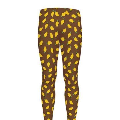 Cute Mango Pattern Print Men's leggings