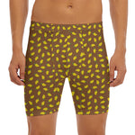 Cute Mango Pattern Print Men's Long Boxer Briefs