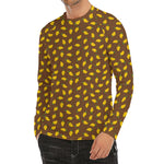 Cute Mango Pattern Print Men's Long Sleeve Rash Guard