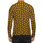 Cute Mango Pattern Print Men's Long Sleeve Rash Guard