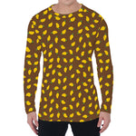 Cute Mango Pattern Print Men's Long Sleeve T-Shirt