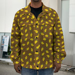 Cute Mango Pattern Print Men's Shirt Jacket