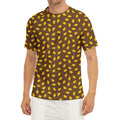 Cute Mango Pattern Print Men's Short Sleeve Rash Guard
