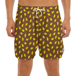 Cute Mango Pattern Print Men's Split Running Shorts