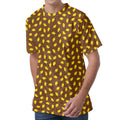 Cute Mango Pattern Print Men's Velvet T-Shirt