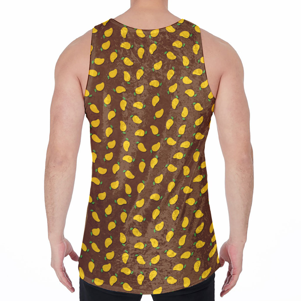 Cute Mango Pattern Print Men's Velvet Tank Top