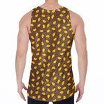 Cute Mango Pattern Print Men's Velvet Tank Top