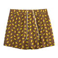 Cute Mango Pattern Print Mesh Shorts