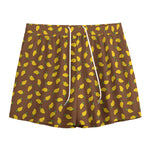 Cute Mango Pattern Print Mesh Shorts