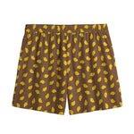 Cute Mango Pattern Print Mesh Shorts