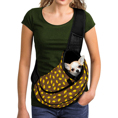 Cute Mango Pattern Print Pet Sling Carrier