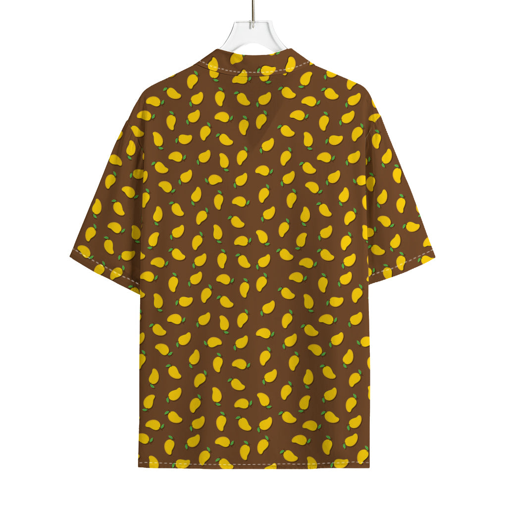Cute Mango Pattern Print Rayon Hawaiian Shirt